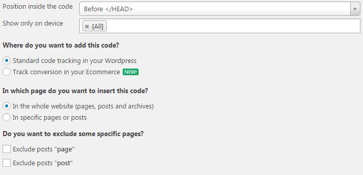 Tracking Code Manager Plugin Settings - The Content Bug