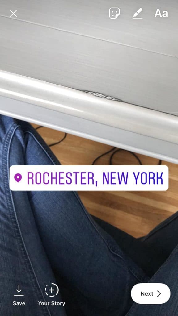 Instagram stories location tag