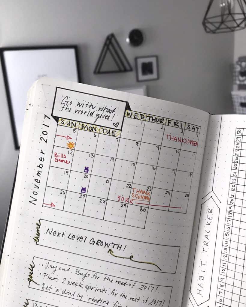 Bullet Journal for November