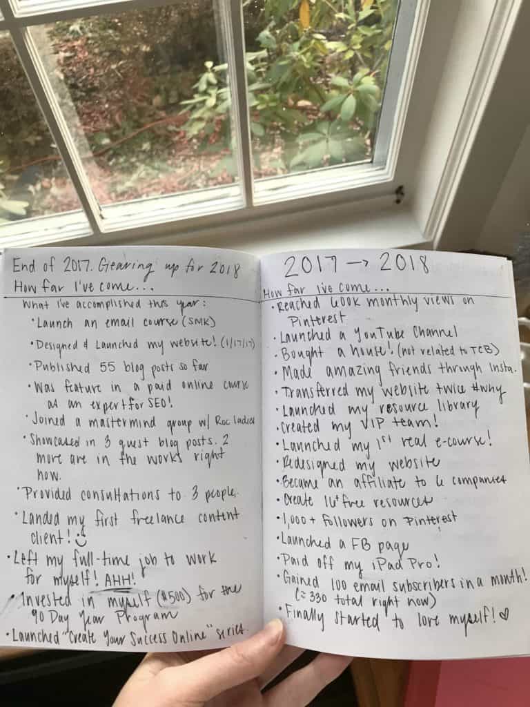 Journal - what I accomplished in 2017 - TheContentBug