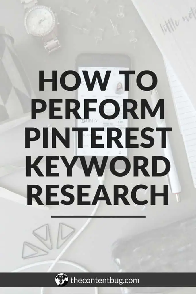 Are you curious about Pinterest keyword research? How do people appear in a Pinterest search anyway?! Well, keyword research on Pinterest is extremely important to growing your Pinterest account. In this post, you'll learn everything you need to know about keyword research including where to place keywords and how to use them to increase your Pinterest visibility! Learn more about Pinterest SEO on thecontentbug.com. #pinterestseo #keywordresearch #bloggingtip