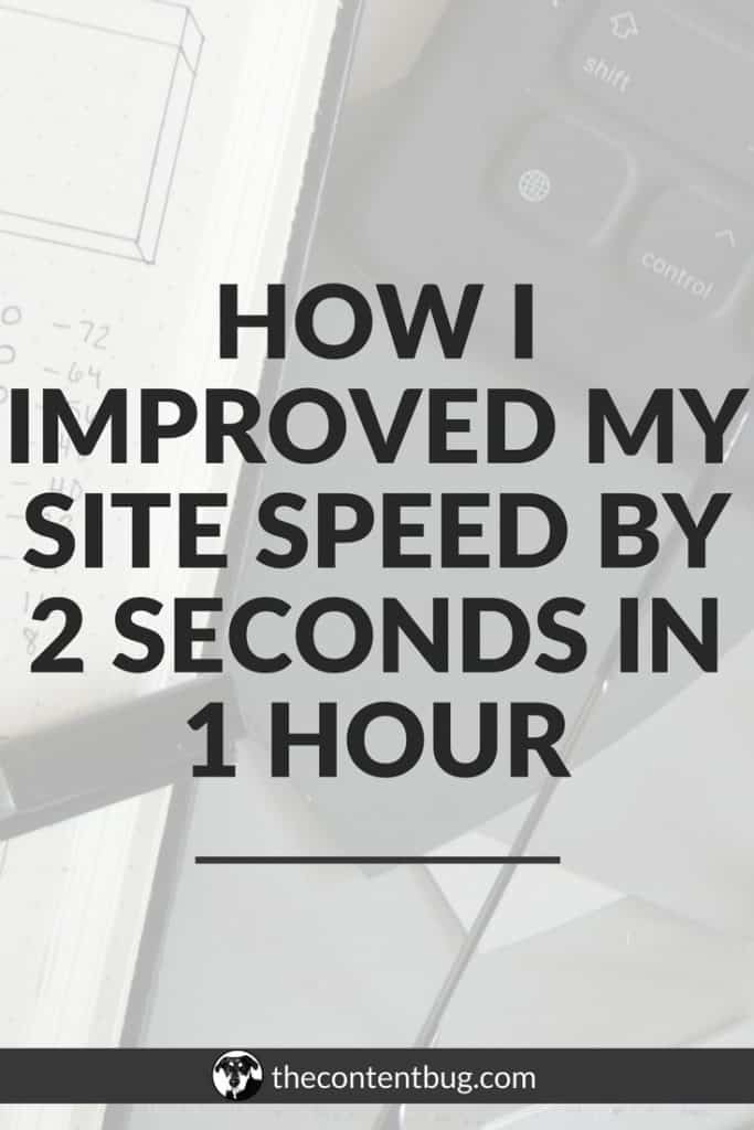 Did you know that your site speed can actually hurt your website traffic, holding you back from growing your blog?! Yeah, site speed is actually one of the top SEO ranking factors that you need to worry about! And in just 1 hour, I was able to reduce the speed of my site by 2 seconds! Learn how you can make your blog load faster in this blog post. #SEO #growyourblog #bloggingtips