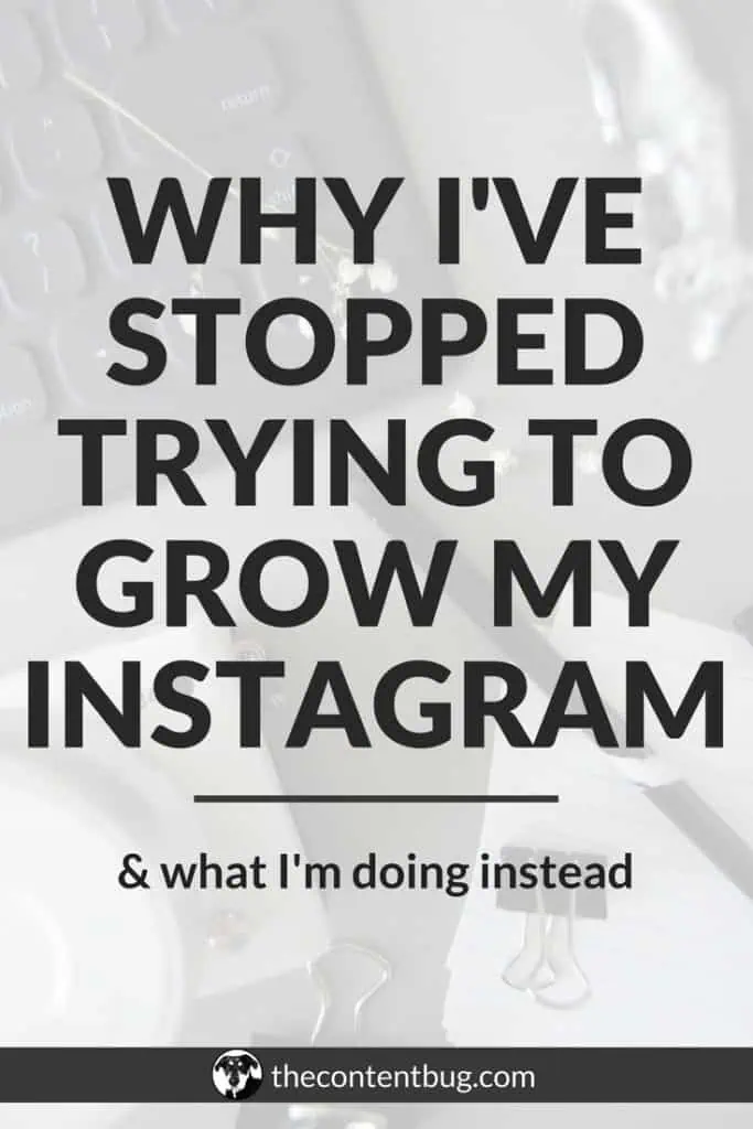 Are you tired of trying to grow your Instagram account? Do you want to drive more traffic to your blog but don't know how? Well major news flash: Instagram is not it! After battling with an unhealthy relationship with Instagram, I've stopped trying to grow my Instagram account and I'm sharing what I'm doing instead to not only engage with my audience by also grow my traffic. #thecontentbug #instagramstrategy #instagramforbloggers #blogstrategy #socialmediastrategy