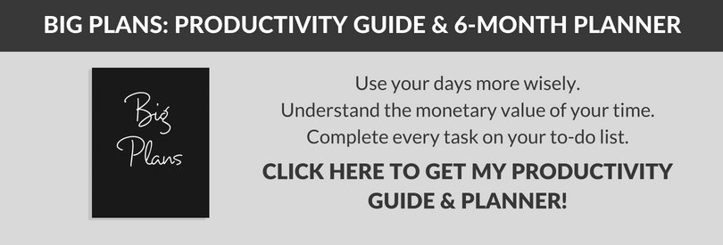 Big Plans productivity guide & 6 month planner by Cathrin Manning with The Content Bug