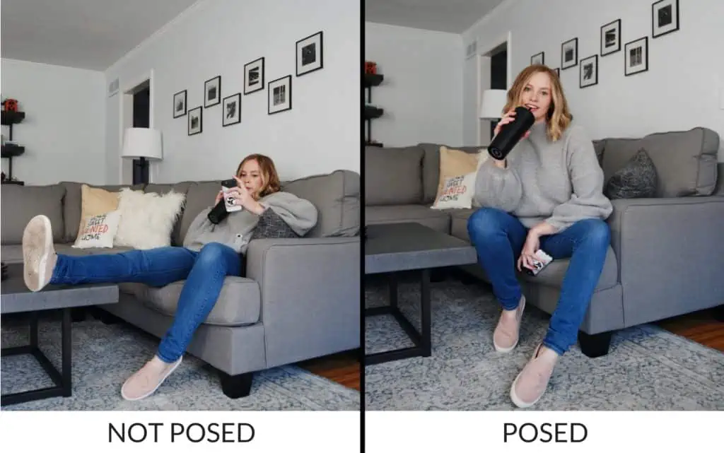 comparison of posed vs not posed images