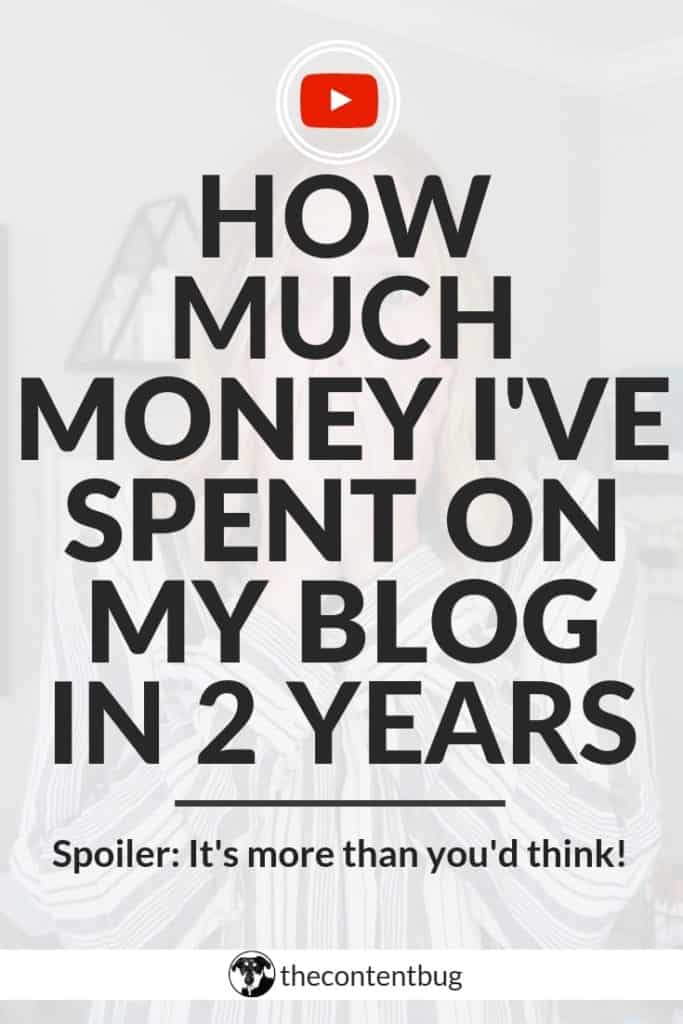 how much money I've spent on my blog in 2 years