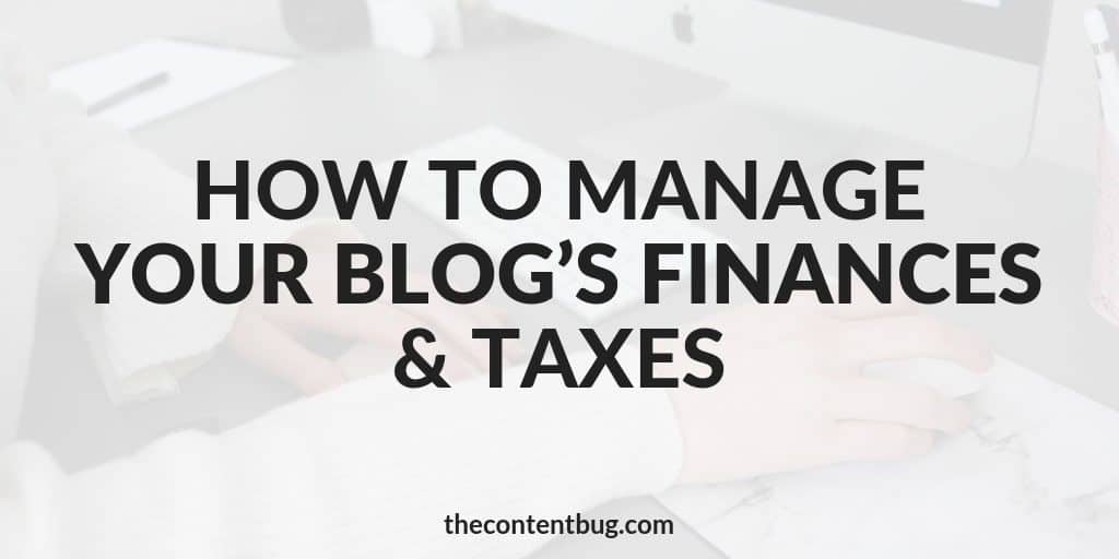 manage your blog's finances
