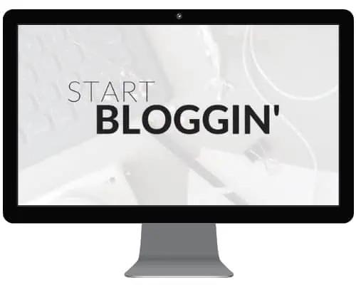 start blogging graphic shop page