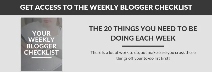 weekly checklist